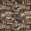 Designer Fabrics Designer Fabrics A014 54 in. Wide ; Bears; Deer; Moose; Acorns And Pine Trees; Themed Tapestry Upholstery Fabric A014